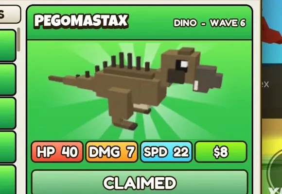 Pegomastax in Build a Dino Defense 🦖