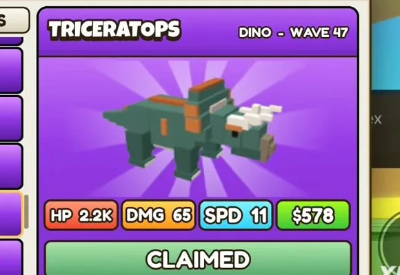 Triceratops in Build a Dino Defense 🦖