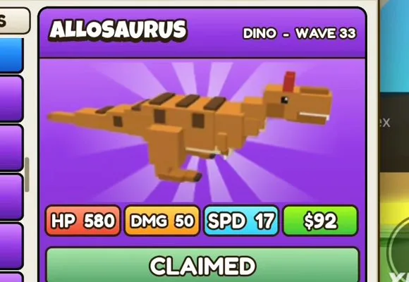 Allosaurus in Build a Dino Defense 🦖