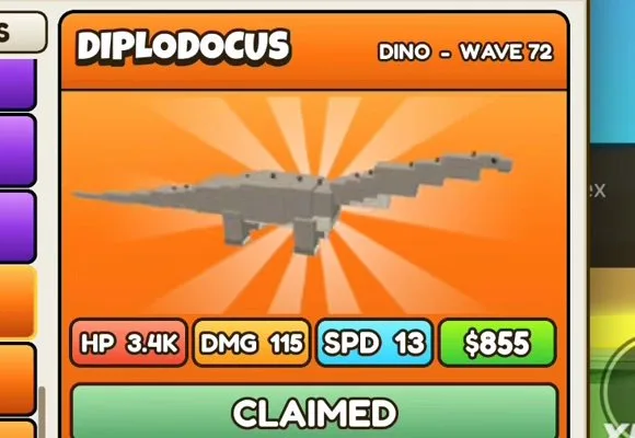 Diplodocus in Build a Dino Defense 🦖