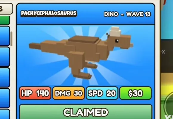 Pachycephalosaurus in Build a Dino Defense 🦖