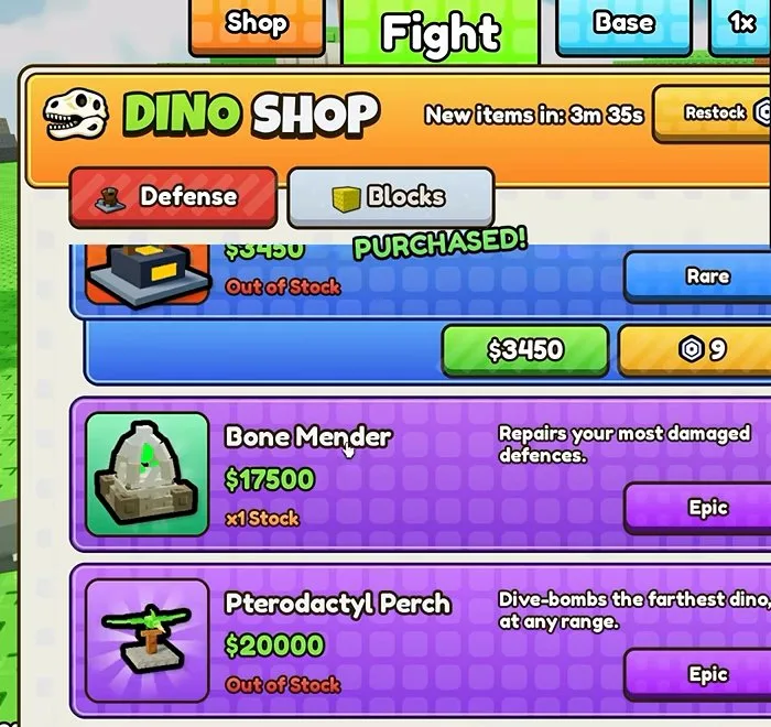 Build a Dino Defense 🦖 Equipment
