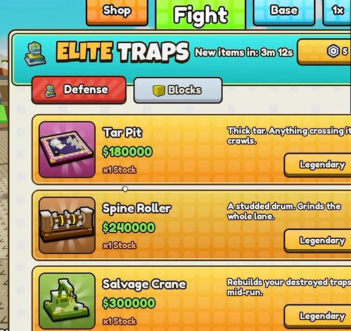Dino Shop and Elite Traps from one restock
