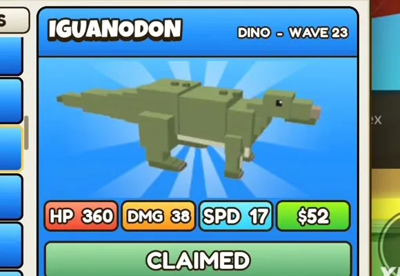Iguanodon in Build a Dino Defense 🦖